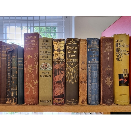 100 - MISCELLANEOUS BOOKS: a quantity over 3 shelves, largely 18th-19thc publications, cloth and leat... 