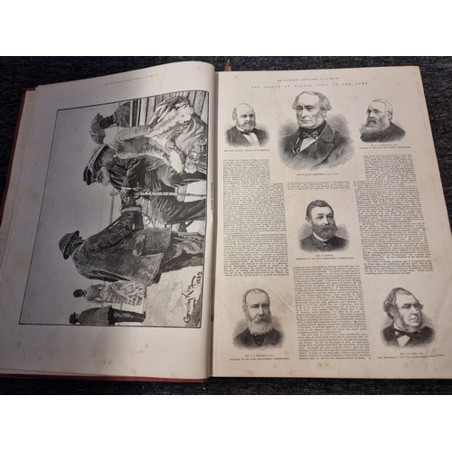 103 - ILLUSTRATED LONDON NEWS: collection of 11 bound half-yearly volumes, 1843-1884, numerous wood engrav... 