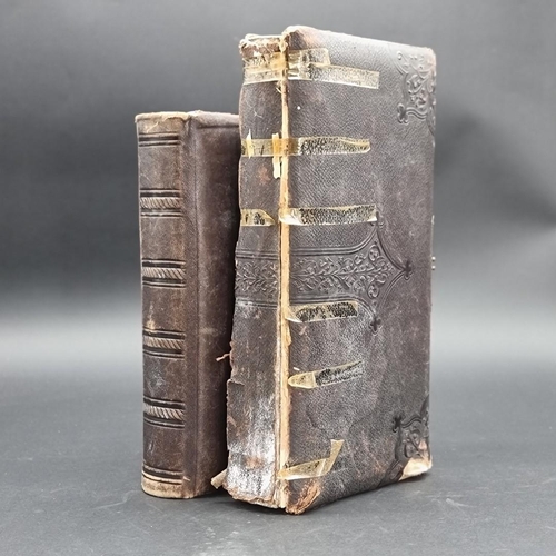 104 - CARTE DE VISITE ALBUMS: two 19thc cdv albums, both filled, padded leather covers with metallic closu... 