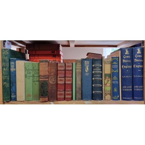 107 - MISCELLANEOUS BOOKS: a quantity over one shelf, largely late 19th-early 20thc publications, chi... 