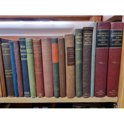 120 - TECHNICAL & INDUSTRIAL REFERENCE BOOKS: a quantity over 3 shelves, largely late 19th-early ... 