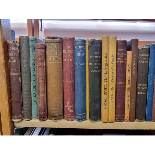 120 - TECHNICAL & INDUSTRIAL REFERENCE BOOKS: a quantity over 3 shelves, largely late 19th-early ... 