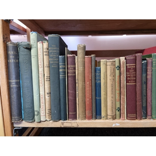 120 - TECHNICAL & INDUSTRIAL REFERENCE BOOKS: a quantity over 3 shelves, largely late 19th-early ... 