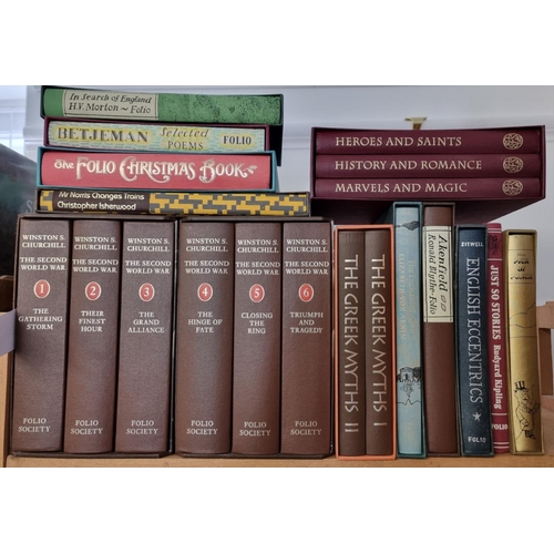 121 - FOLIO SOCIETY: a collection of 20 volumes, all VG in slipcases, to include vols 1-6 Winston Chu... 