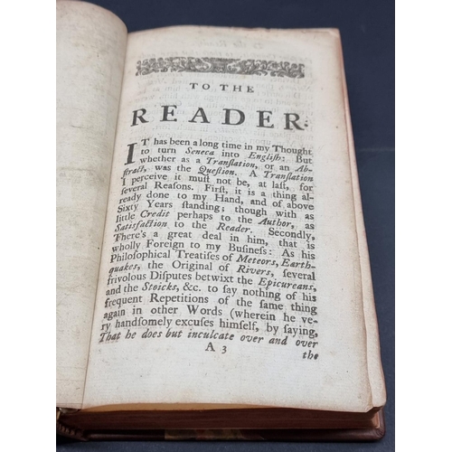 13 - L'ESTRANGE (Sir Roger): 'Seneca's Morals by way of Abstract..', London, printed for G Strahan e... 