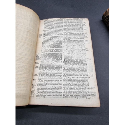 15 - BIBLE IN ENGLISH: 'The Holy Bible...', London, Companie of Stationers, 1650: 2 vols containing ... 