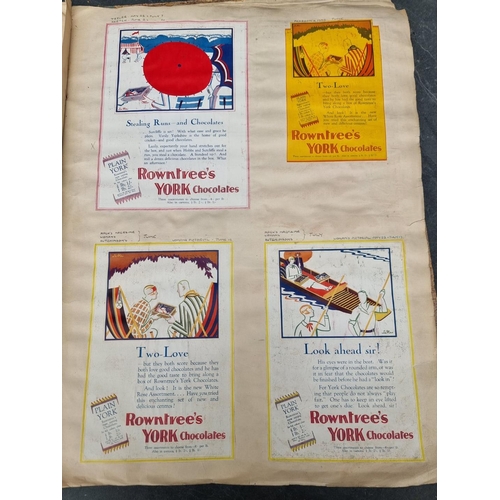 153 - ROWNTREE'S ADVERTISING: a large scrap album containing numerous excised printed advertisements for R... 