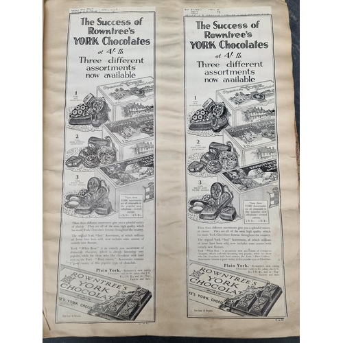 153 - ROWNTREE'S ADVERTISING: a large scrap album containing numerous excised printed advertisements for R... 