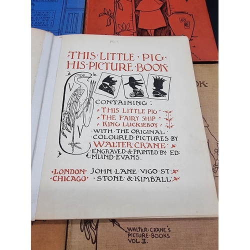 163 - WALTER CRANE: Walter Crane Picture Books Vols. 1-5, London & Chicago, John Lane 1895-1899: ... 