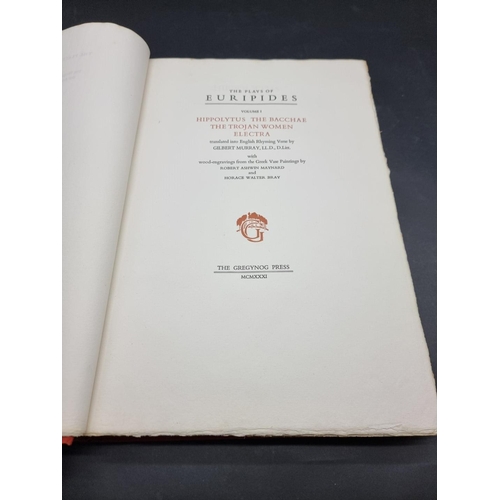 167 - GREGYNOG PRESS: MAYNARD (Robert & BRAY Horace, illustrators): 'The Plays of Euripides': Gregynog... 