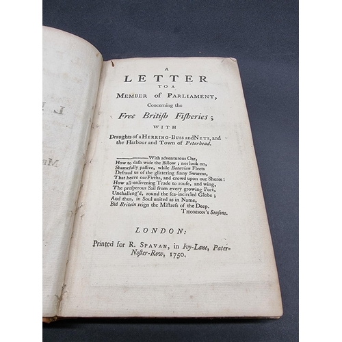 17 - FISHERIES: a sammelband of five 18th century pamphlets on the fishing industry, to include 'A L... 