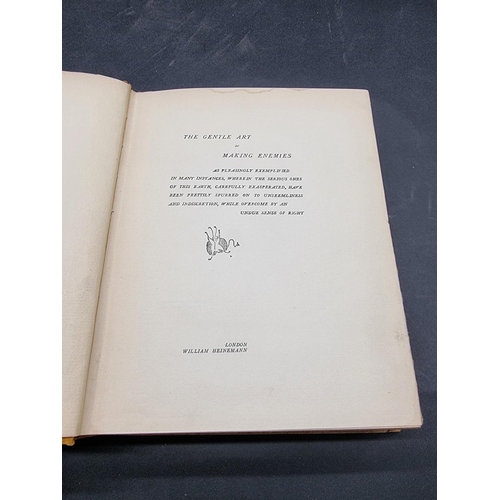 171 - WHISTLER (James): 'The Gentle Art of Making Enemies..': London, Heinemann, 1916: publishers yel... 