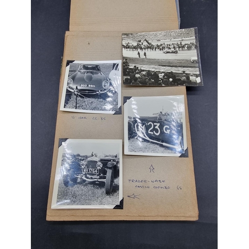 172 - MOTOR RACING: an album of 22 original b&w photographs, 1960s period motor racing events, in... 