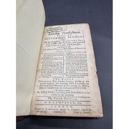 18 - CAMPBELL (R): 'The London Tradesman. Being an historical account of the all the trades, profess... 