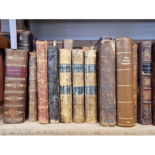 181 - BINDINGS: a quantity of mainly calf-bound books, 18th-19thc publications, some odd volumes, var... 