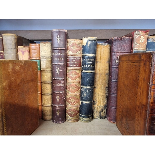 181 - BINDINGS: a quantity of mainly calf-bound books, 18th-19thc publications, some odd volumes, var... 