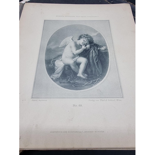 189 - CHERUBS: looseleaf folder containing misc. prints and engravings of cherubs and putti by Delaun... 