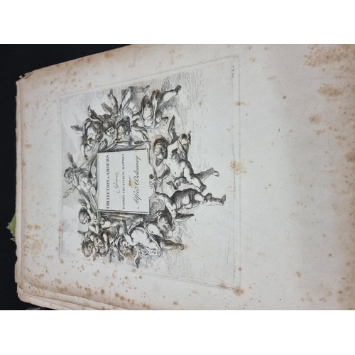 189 - CHERUBS: looseleaf folder containing misc. prints and engravings of cherubs and putti by Delaun... 