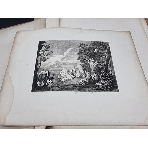 189 - CHERUBS: looseleaf folder containing misc. prints and engravings of cherubs and putti by Delaun... 