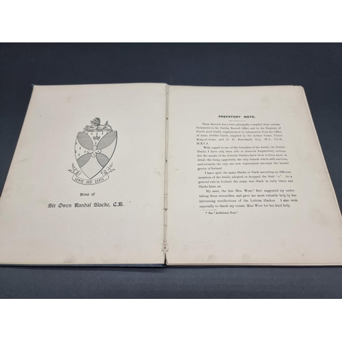 2 - IRISH FAMILY HISTORY: CROFTON (Helen A): 'Records of the Slacke Family in Ireland..': no date or pub... 