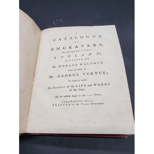 20 - WALPOLE (Horace): 'Anecdotes of Painting in England..': Strawberry Hill Press, 1762-1771: 4 vols, 19... 