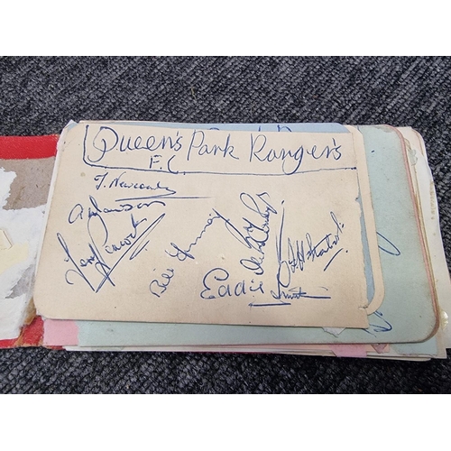 FOOTBALL AUTOGRAPHS: two small format autograph books containing ...