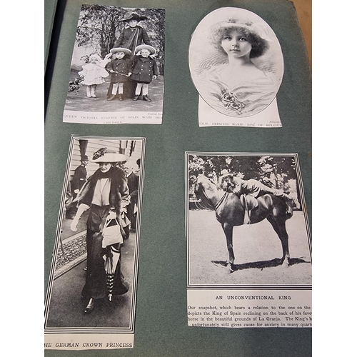 206 - SCRAPBOOKS: group of 7 early c20 scrapbooks, largely containing newspaper and magazine cuttings past... 