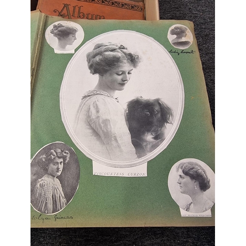 206 - SCRAPBOOKS: group of 7 early c20 scrapbooks, largely containing newspaper and magazine cuttings past... 