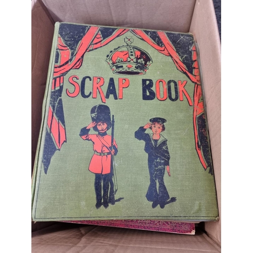 206 - SCRAPBOOKS: group of 7 early c20 scrapbooks, largely containing newspaper and magazine cuttings past... 