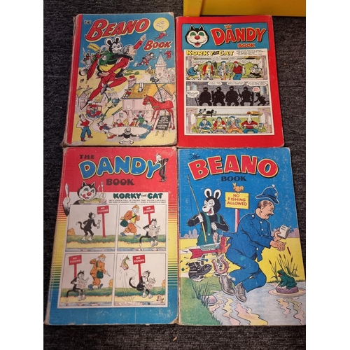 208 - DANDY AND BEANO ANNUALS: a group of 7, 1950s period various wear and marking: together with a small ... 