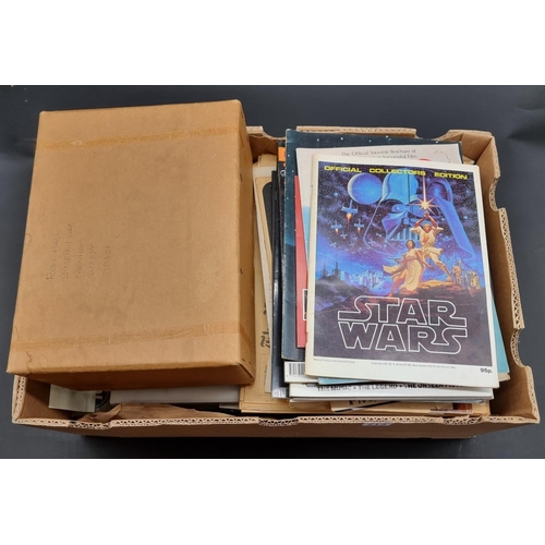 213 - BOX: misc. books, periodicals, programmes and tea cards. (Box)