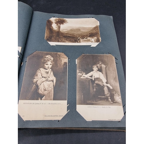 226 - POSTCARD ALBUM: album of corner-mounted postcards, cross-period collection but to include some good ... 