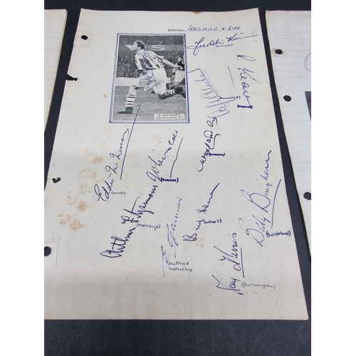 227 - AUTOGRAPHS: SPORT: a collection of autographs including Irish International footballers, 1940s/... 