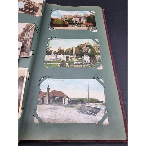 230 - POSTCARD ALBUM: album of approx 70 postcards, Sussex views inc. Rye, Winchelsea, Lyminster and ... 