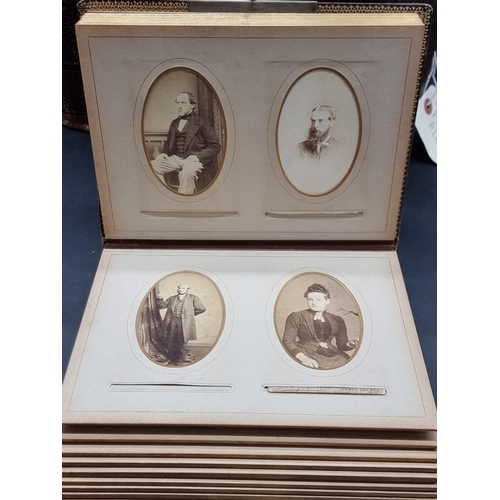 237 - WITHDRAWN FROM SALE CARTE DE VISITE: a large collection housed in 7 albums: together with an old pre... 