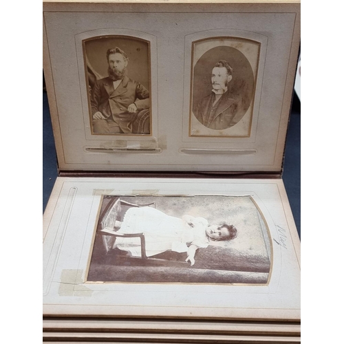 237 - WITHDRAWN FROM SALE CARTE DE VISITE: a large collection housed in 7 albums: together with an old pre... 