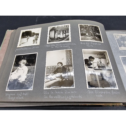 246 - A MIXED LOT: to include photograph albums, cigarette cards and stamps, plus a manuscript bill for ca... 