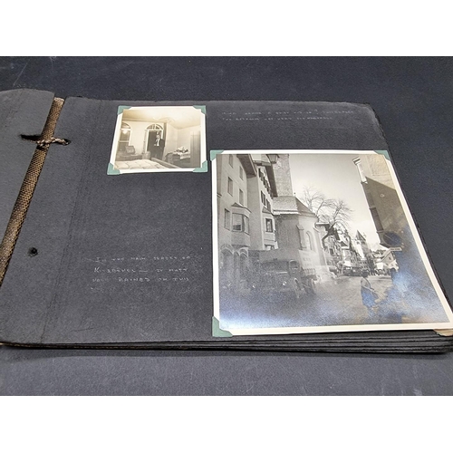 246 - A MIXED LOT: to include photograph albums, cigarette cards and stamps, plus a manuscript bill for ca... 