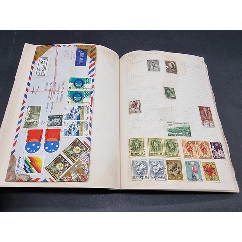 246 - A MIXED LOT: to include photograph albums, cigarette cards and stamps, plus a manuscript bill for ca... 