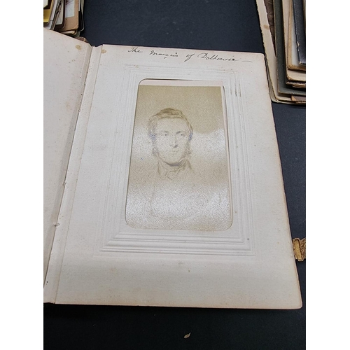 252 - PHOTOGRAPHY: a small carte de visite album plus quantity of misc. photographs, cdv, etc. (Sm.Bo... 