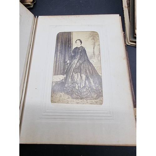 252 - PHOTOGRAPHY: a small carte de visite album plus quantity of misc. photographs, cdv, etc. (Sm.Bo... 