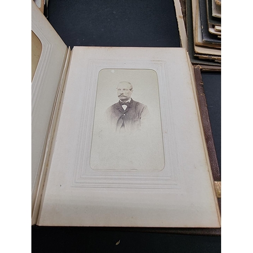 252 - PHOTOGRAPHY: a small carte de visite album plus quantity of misc. photographs, cdv, etc. (Sm.Bo... 