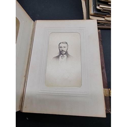 252 - PHOTOGRAPHY: a small carte de visite album plus quantity of misc. photographs, cdv, etc. (Sm.Bo... 