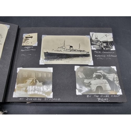 253 - PHOTOGRAPH ALBUMS: an early 20thc album of window mounted photographs, European tour: five mid-... 