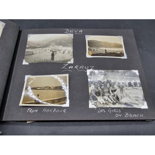 253 - PHOTOGRAPH ALBUMS: an early 20thc album of window mounted photographs, European tour: five mid-... 