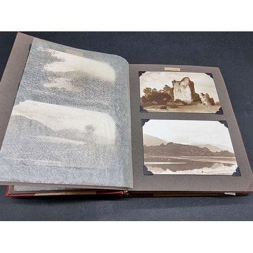 253 - PHOTOGRAPH ALBUMS: an early 20thc album of window mounted photographs, European tour: five mid-... 