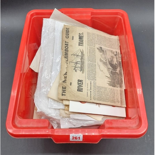 261 - MISCELLANEOUS EPHEMERA: a box, 19th-20thc printed ephemera to include some London interest. (Bo... 