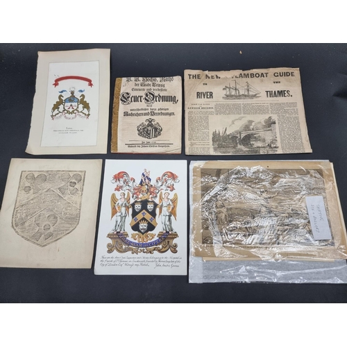 261 - MISCELLANEOUS EPHEMERA: a box, 19th-20thc printed ephemera to include some London interest. (Bo... 