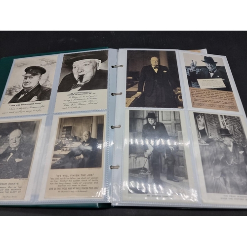 265 - WINSTON CHURCHILL: an album of postcards and ephemera related, approx 128 items. (Album)... 