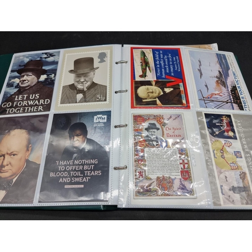 265 - WINSTON CHURCHILL: an album of postcards and ephemera related, approx 128 items. (Album)... 